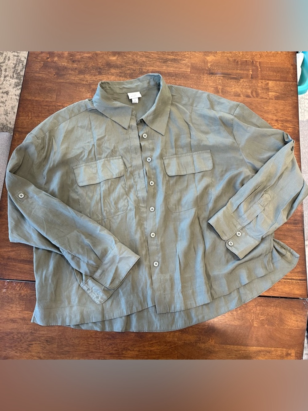 A New Day Cropped Button Down